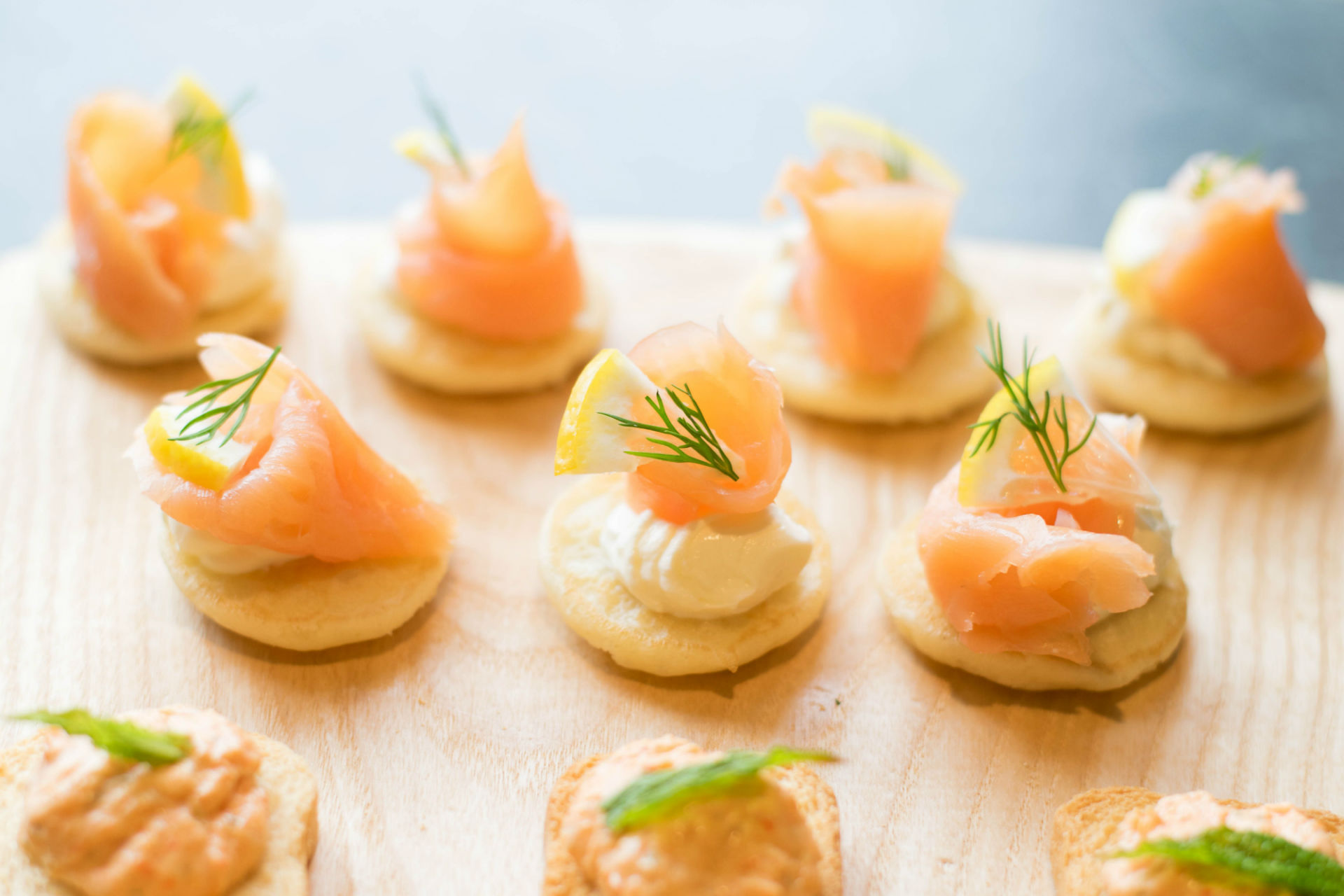 Salmon starters from Aureum Catering in Gloucestershire